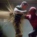 Spider-Man punching the Sandman
